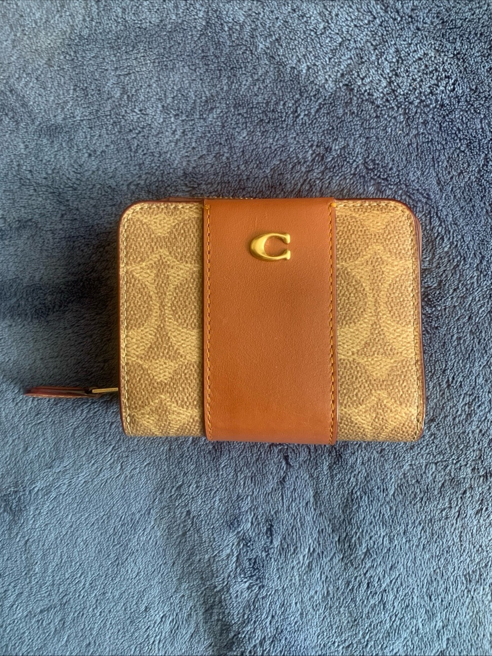 Coach colour block signature bifold wallet